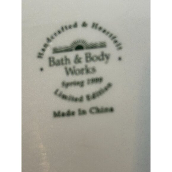 Heart-Shaped Bath & Body Works Ceramic Trinket Dish With Floral & Letter Design - Picture 3 of 6